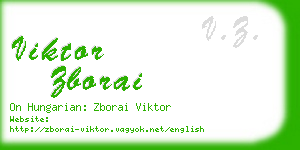 viktor zborai business card